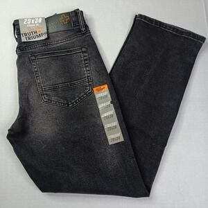 Truth + Triumph Straight Regular Fit Jeans Men's Size 29x30 Black Ultra Stretch‎